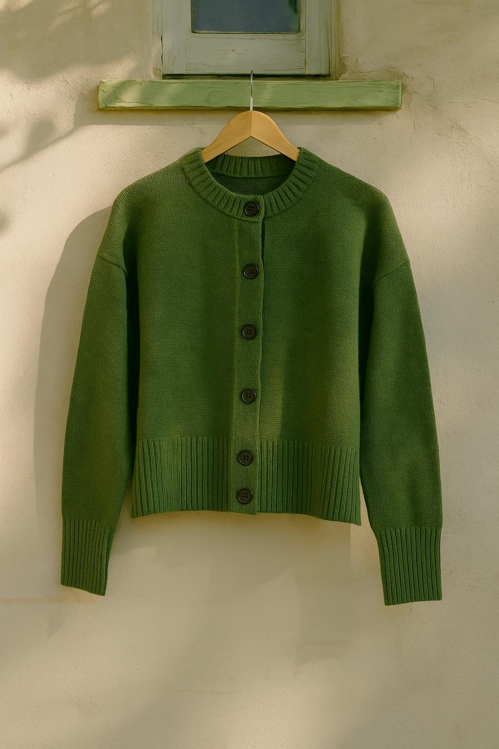 Cardigan "Lana"- Verde oliva